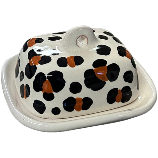 Mini Leopard Butter Dish