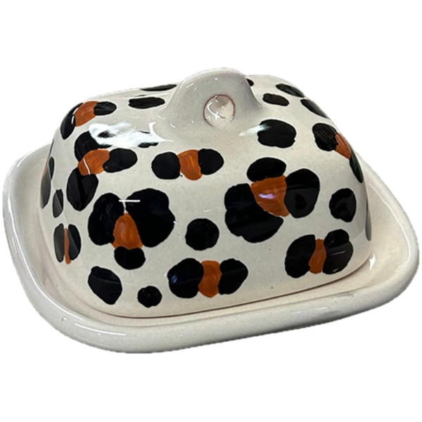 Mini Leopard Butter Dish