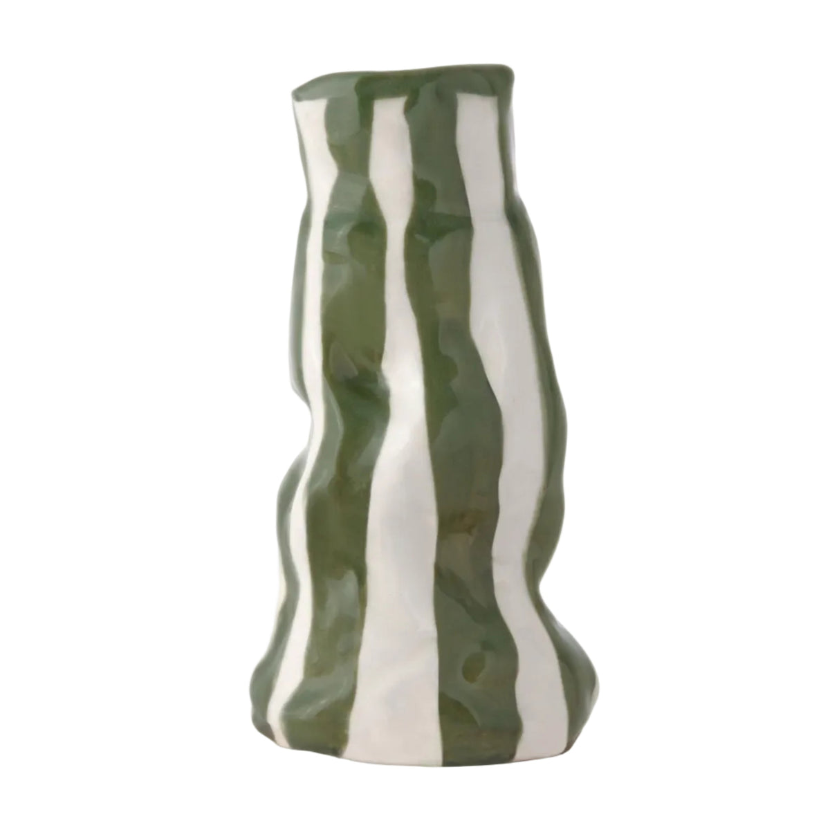 Light Green Candy Stripe Vase