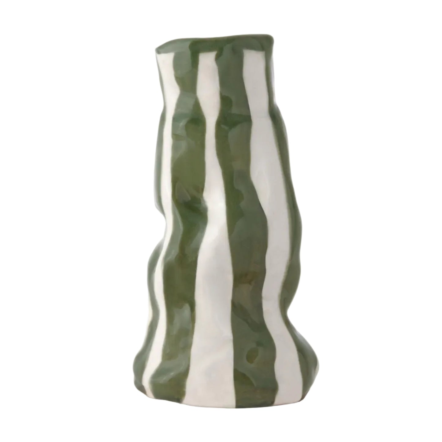 Light Green Candy Stripe Vase
