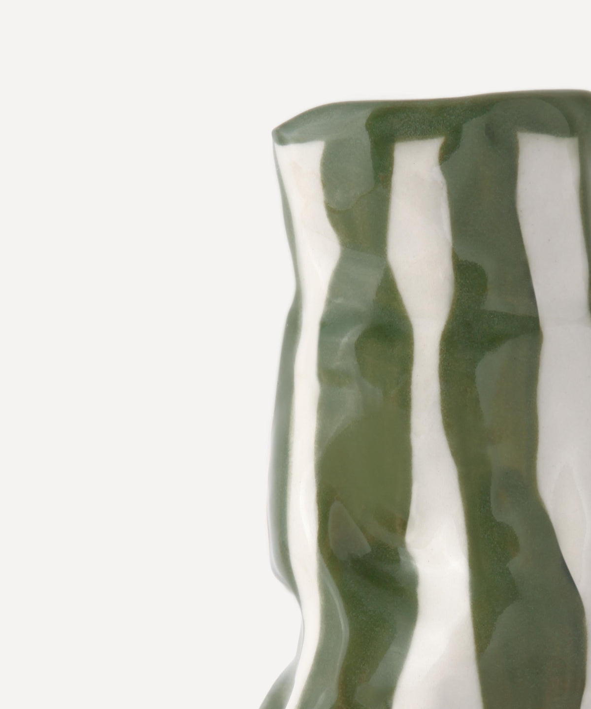 Light Green Candy Stripe Vase