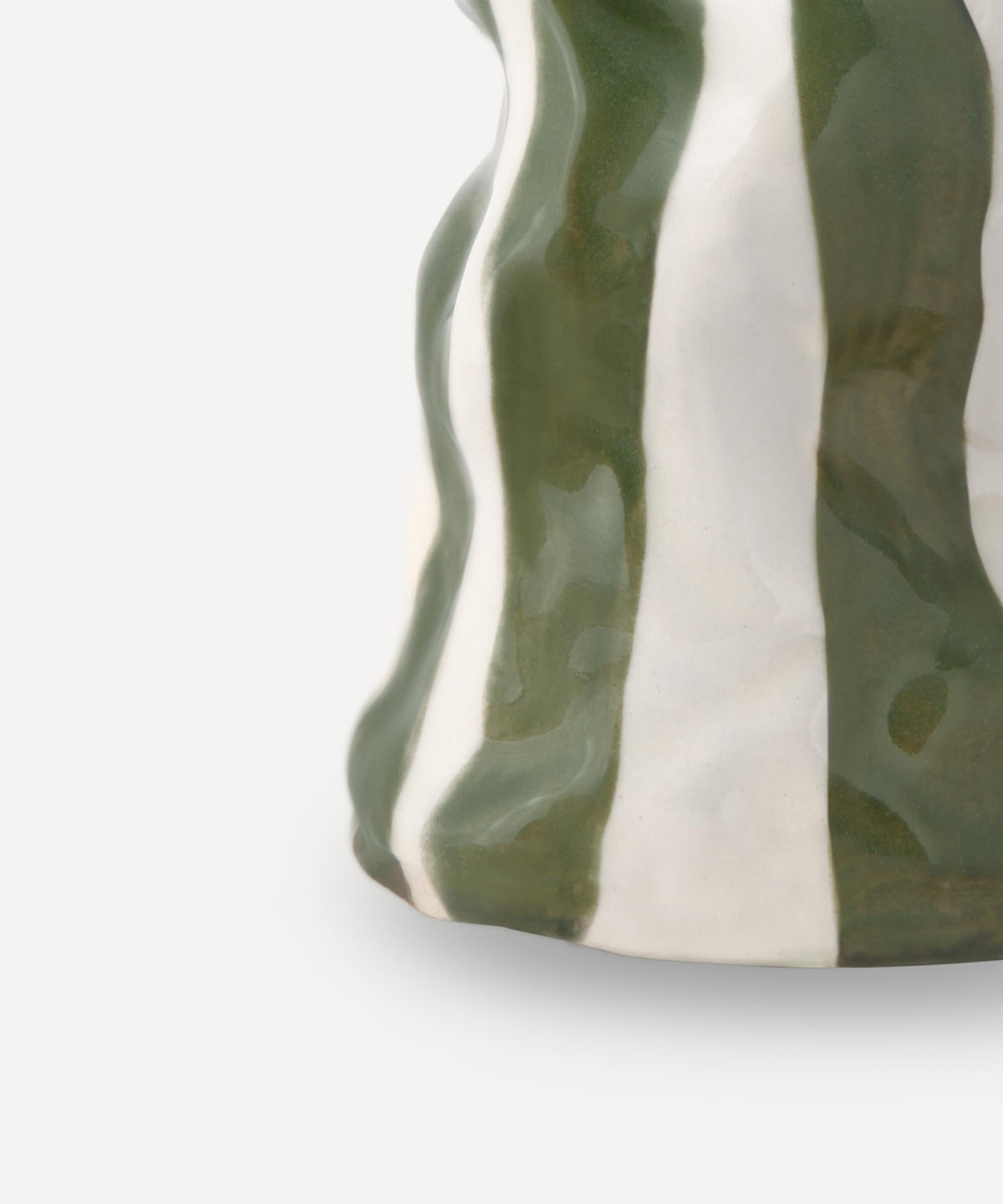 Light Green Candy Stripe Vase