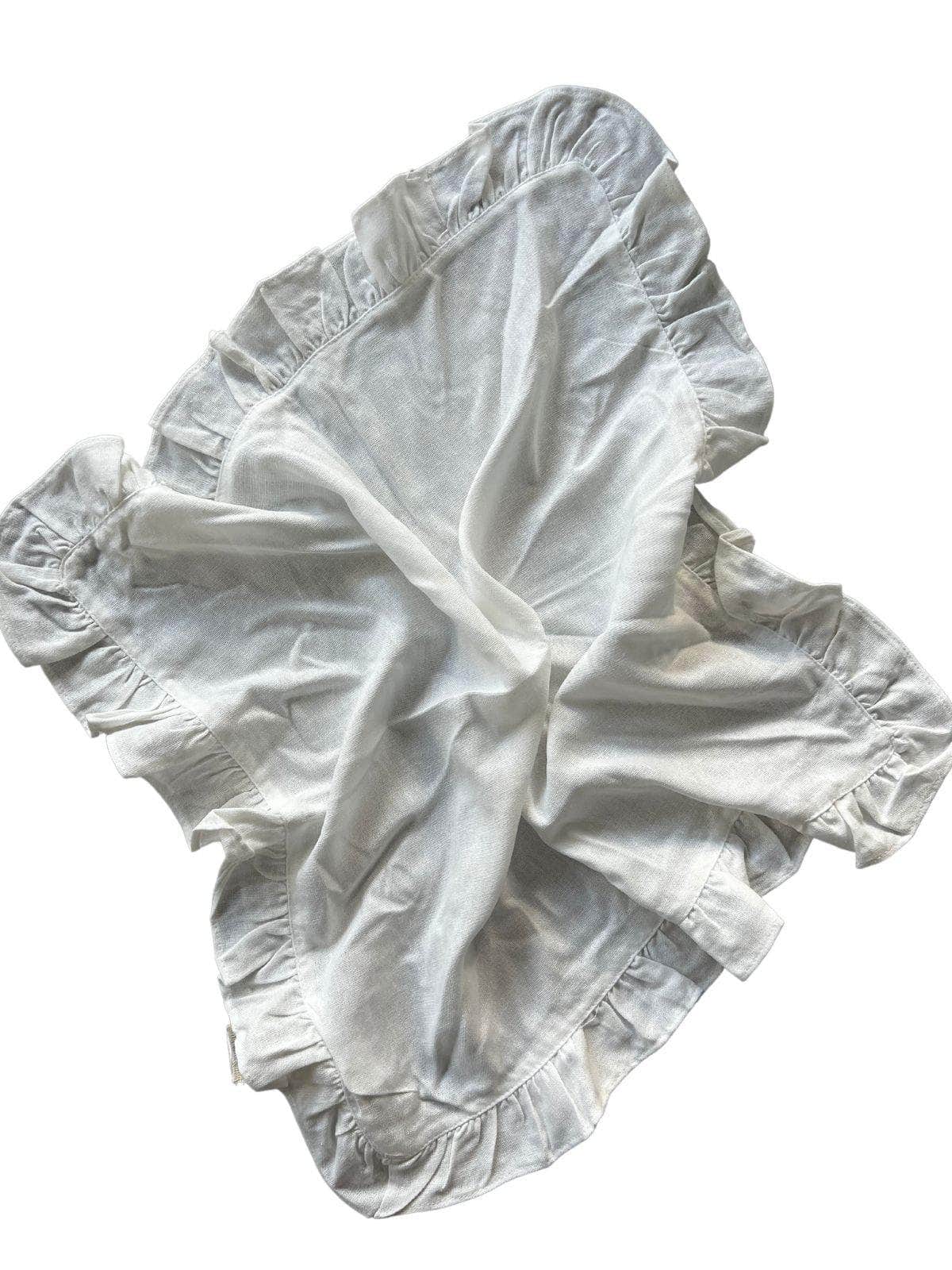 Linen Bolero Napkins Set x 2 White - Between Us