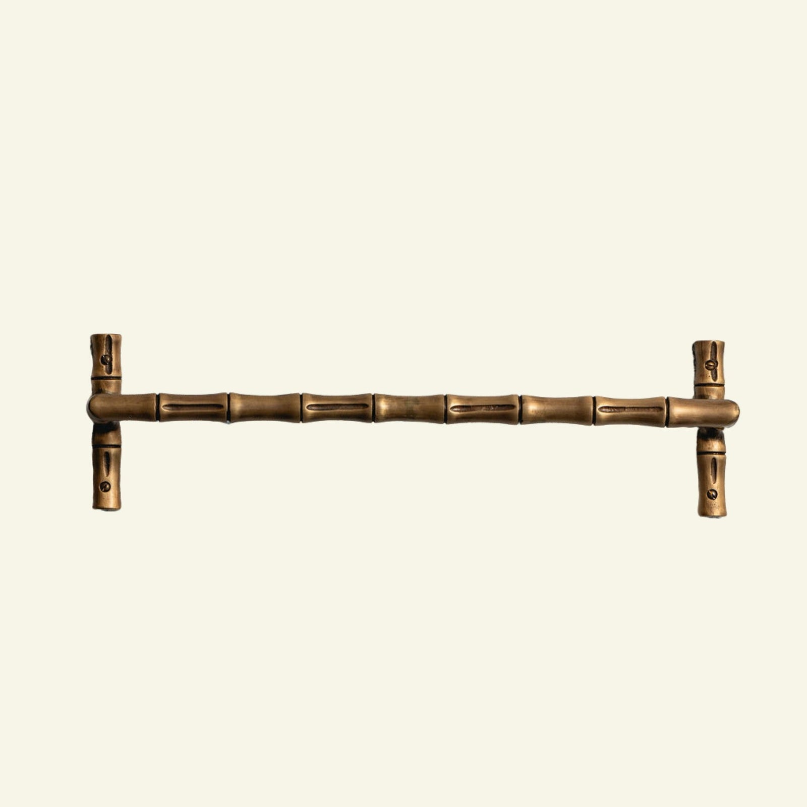 Bamboo Towel Rack, Aged Brass