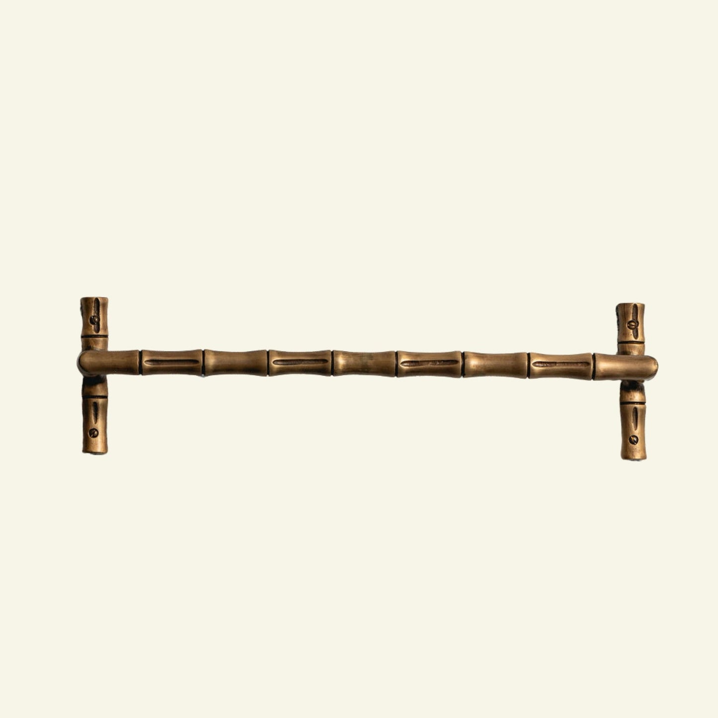 Bamboo Towel Rack, Aged Brass