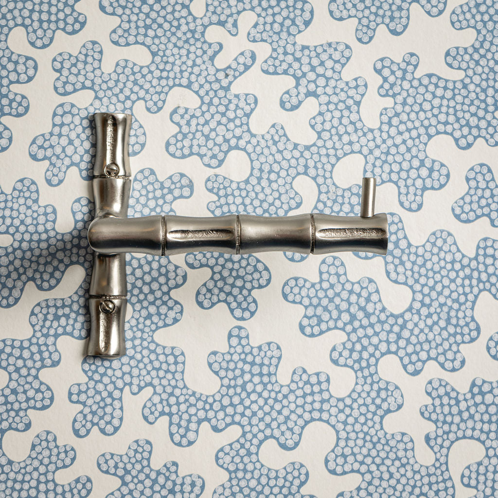 Bamboo Toilet Roll Holder, Polished Chrome