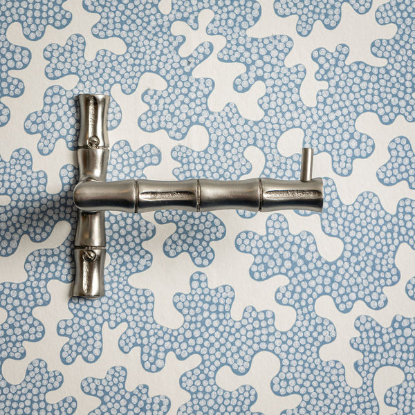 Bamboo Toilet Roll Holder, Polished Chrome