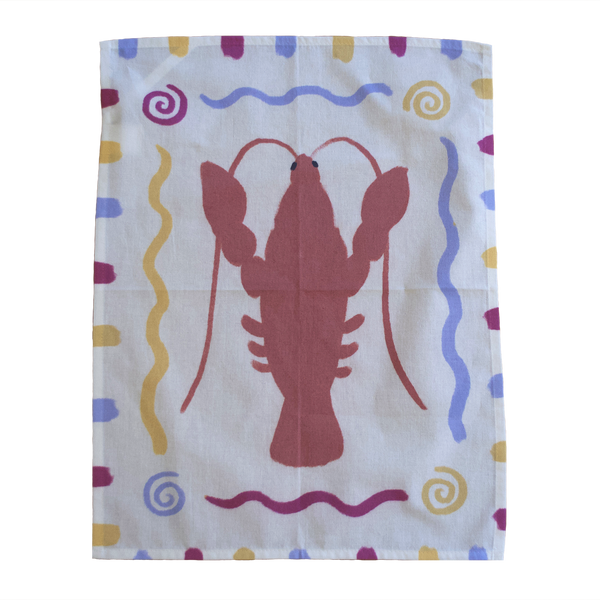 Rainbow Lobster Tea Towel