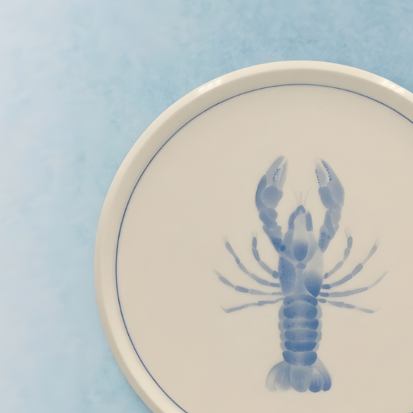 Lobster Appetizer Plate with Lined Border