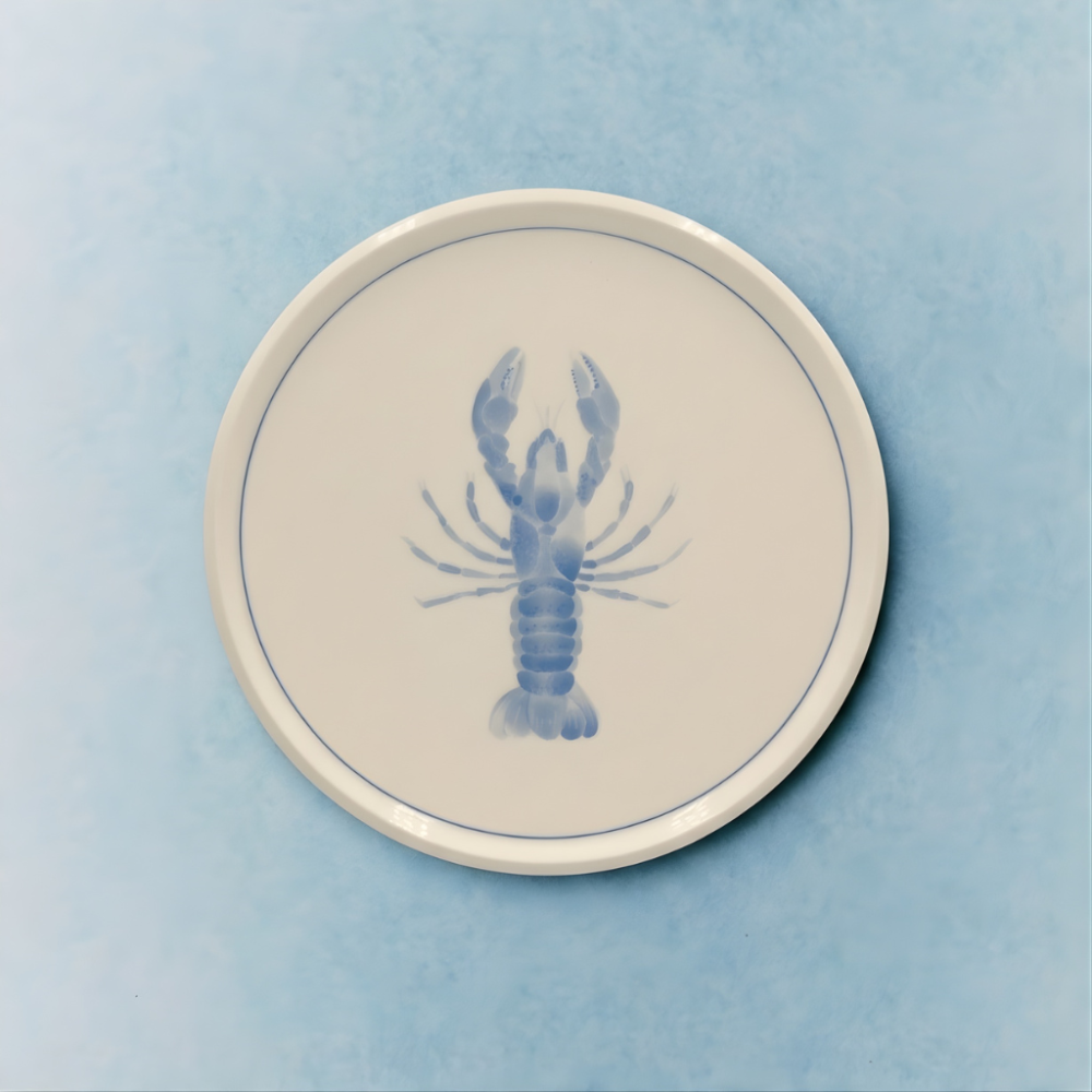 Lobster Appetizer Plate with Lined Border
