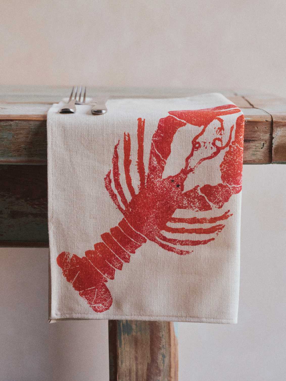 Lobster Napkins. Set of 4