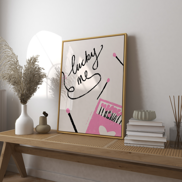 Lucky Me Matchbox and Sticks Print