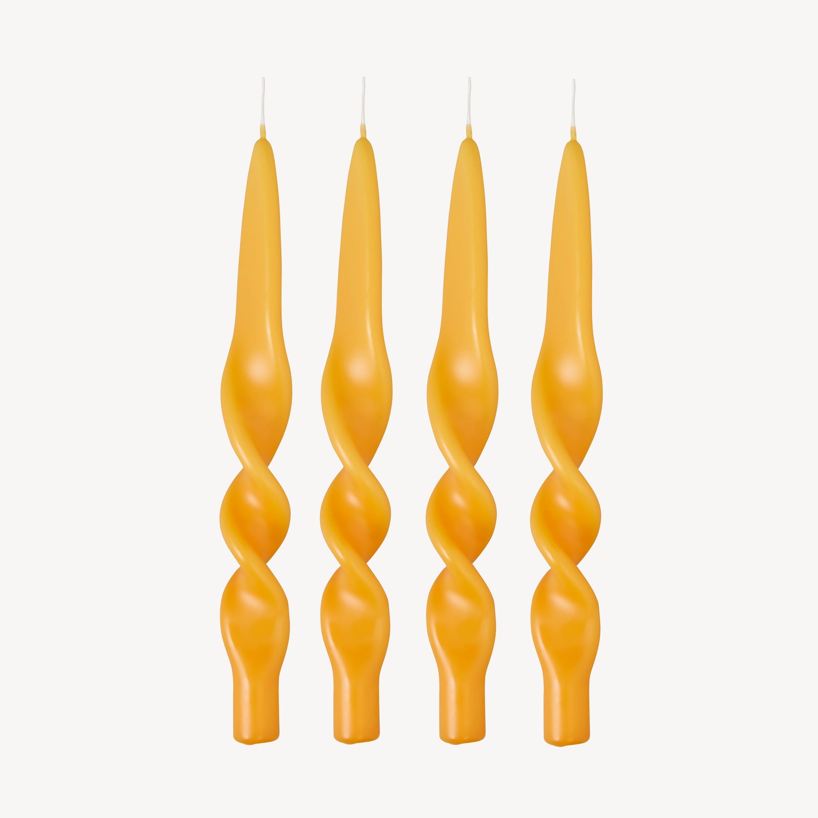 Swirl Candle - Mustard Yellow