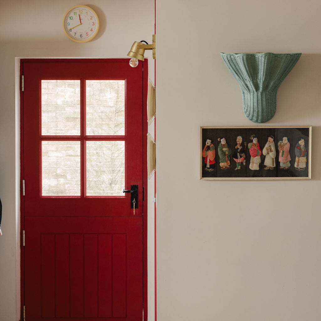 Luna Wall Light Shade, Large Red
