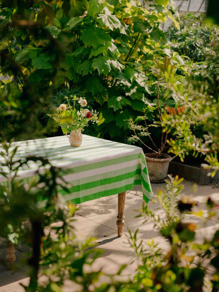 Lush Green Stripe Napkins (Set of 2)