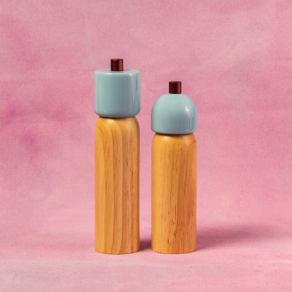 Salt & Pepper Grinder | Sky Blue & Burgundy