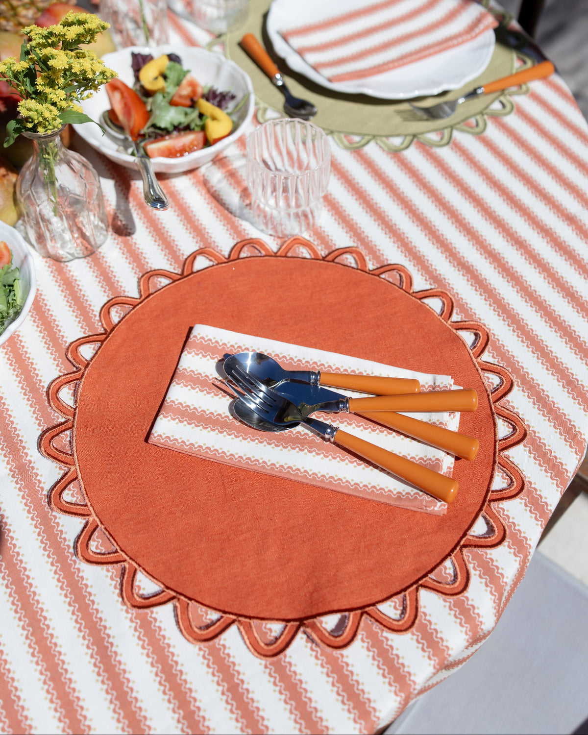 Placemat Halo, Terracotta with Terracotta
