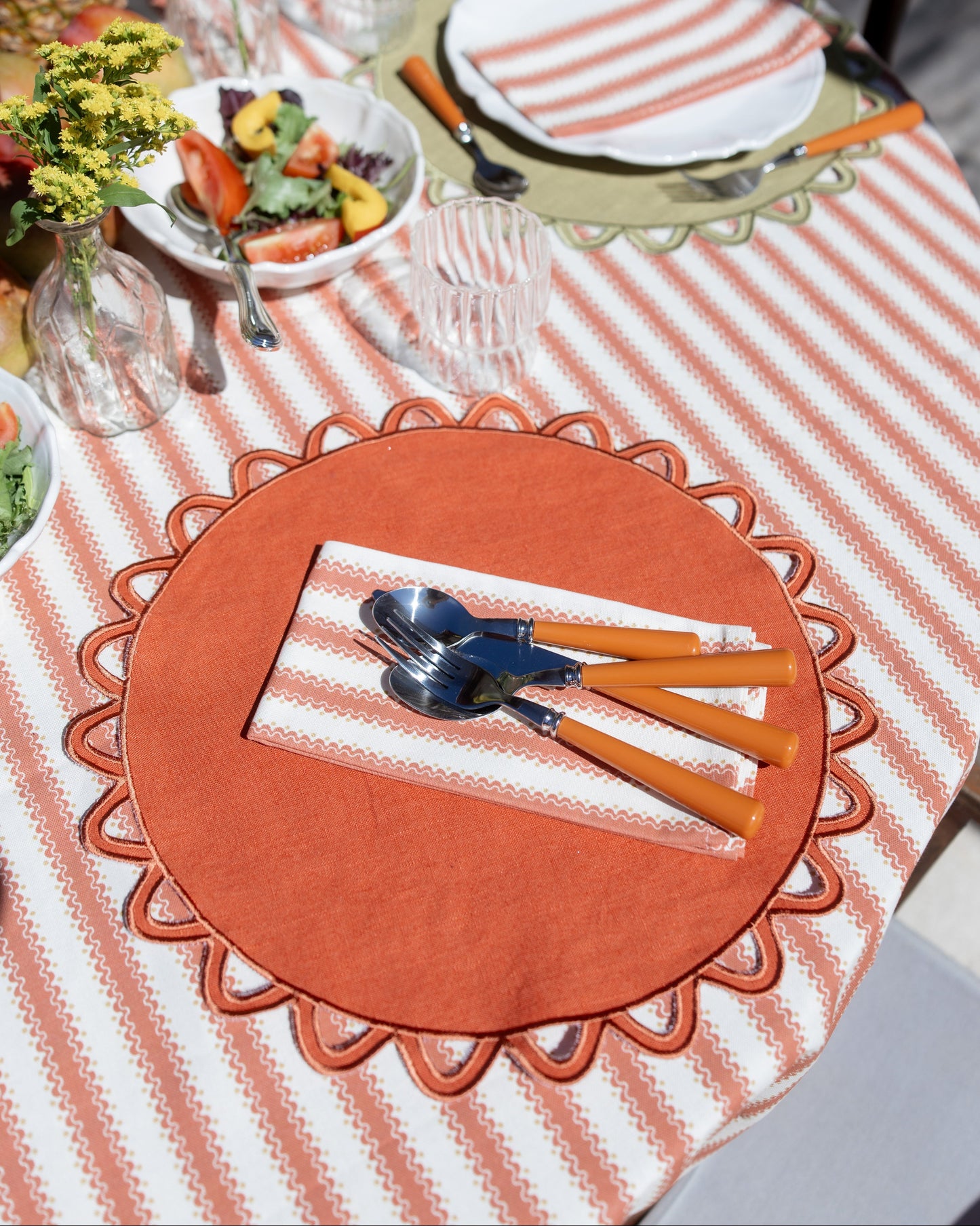 Placemat Halo, Terracotta with Terracotta