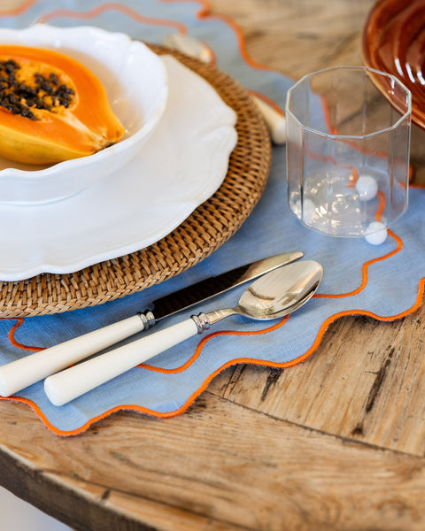 Placemat Sintra, Blue with Orange