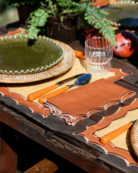 Napkin Évora, Terracotta with Terracotta