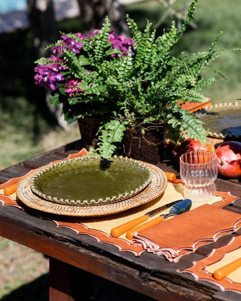 Placemat Évora, Terracotta with Yellow