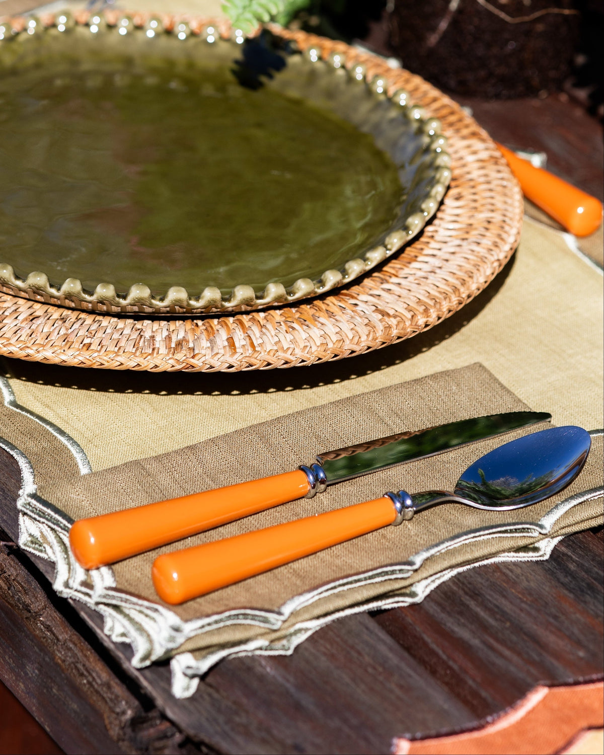 Napkin Évora, Green with Green