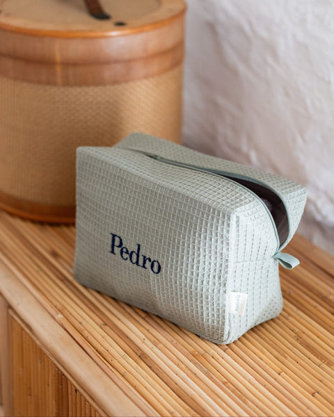 Necessaire Algodão Favo Verde