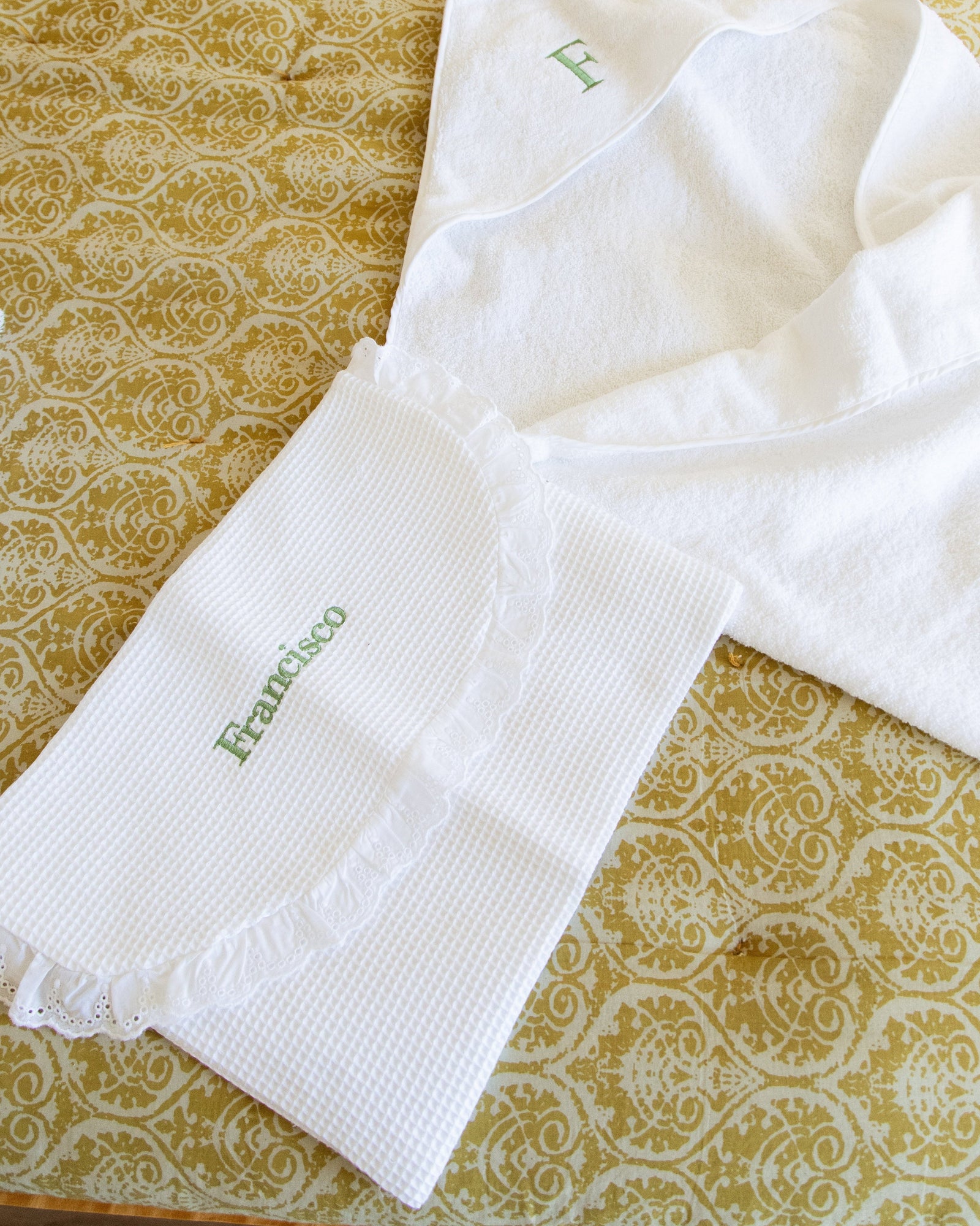 Piqué Garment Bag with Lace