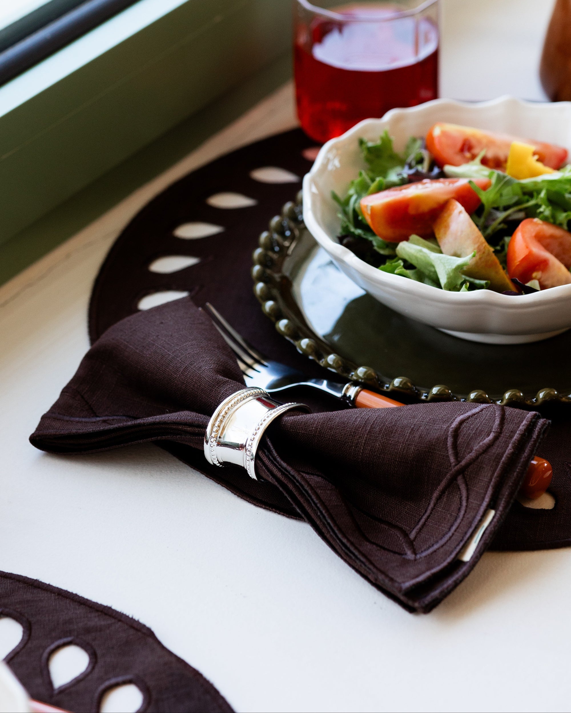 Napkin Viseu, Brown with Brown