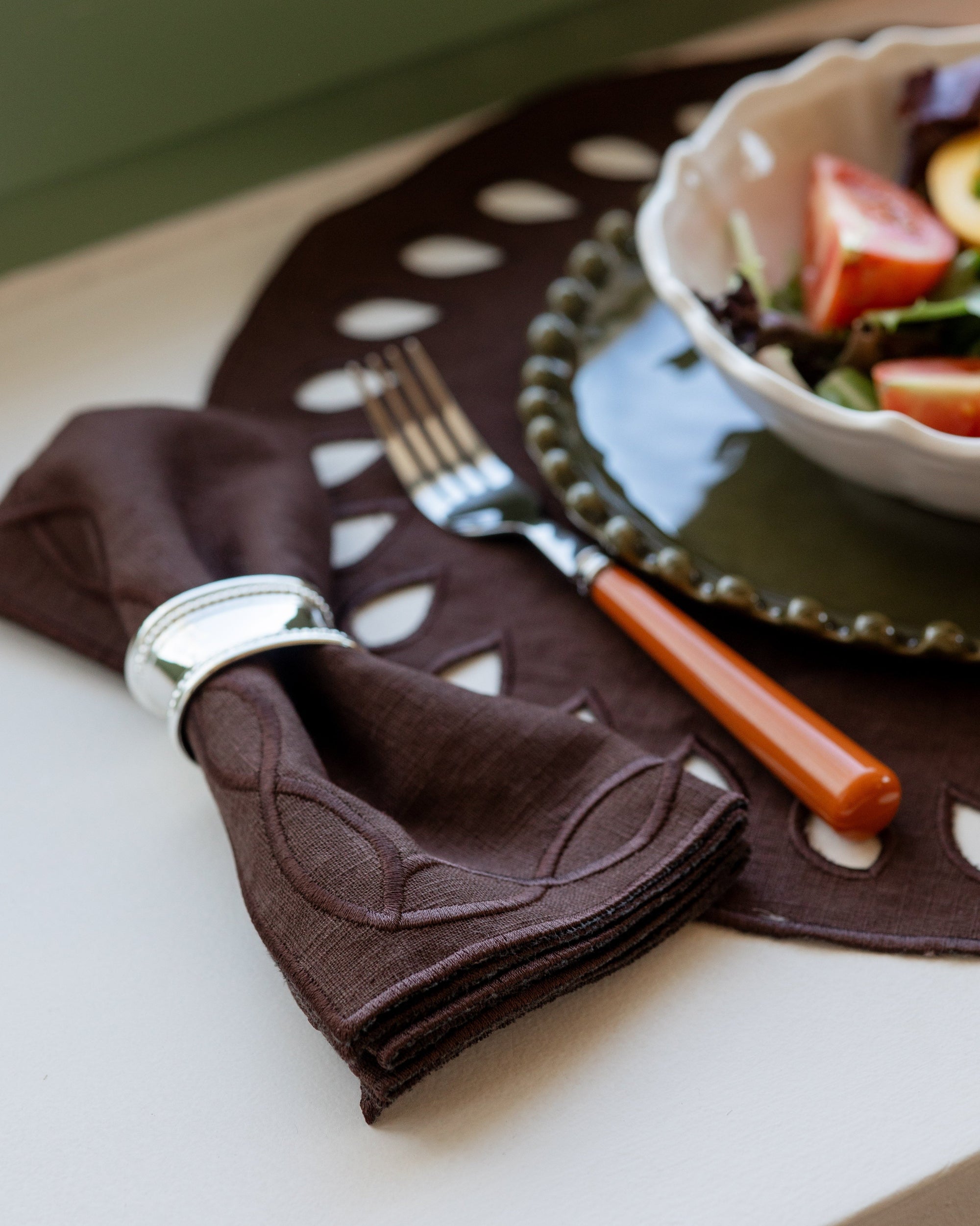 Napkin Viseu, Brown with Brown