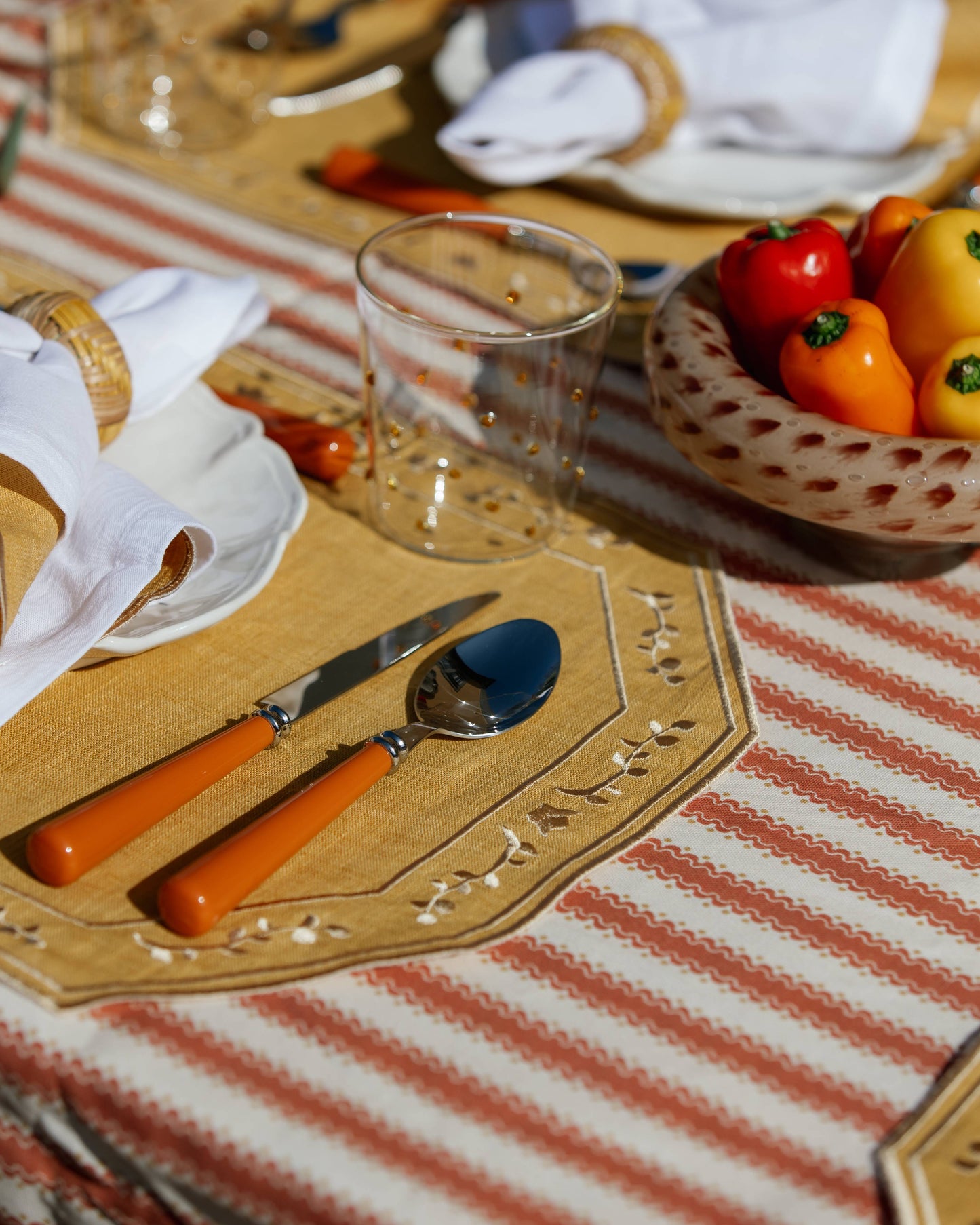 Placemat Faial, Yellow with Ecru