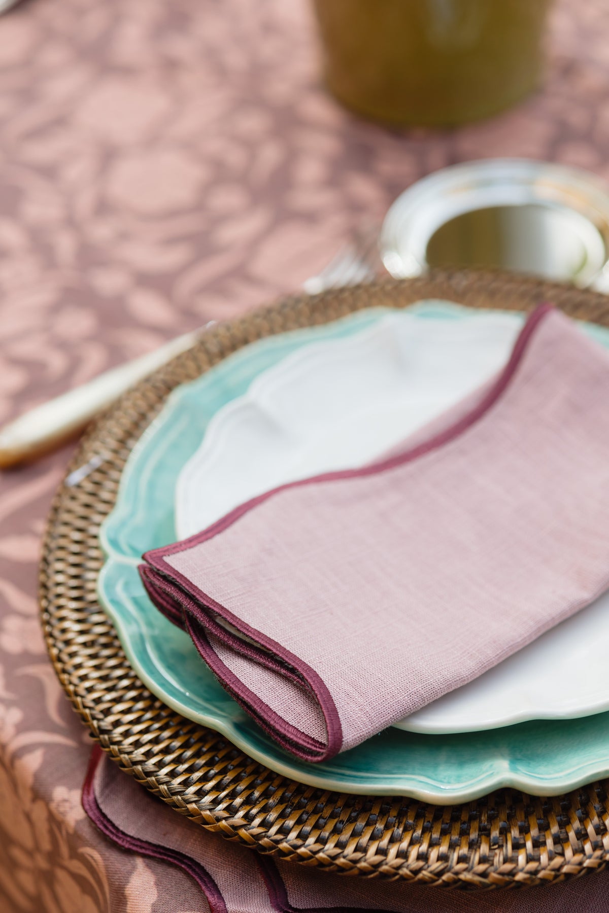 Napkin Bloom, Dusty Rose with Pink