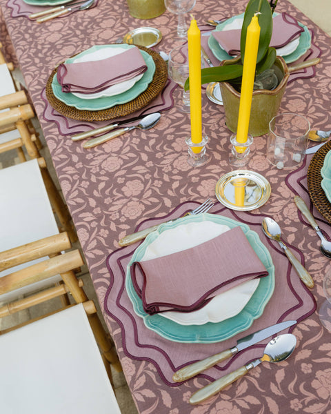 Placemat Bloom, Dusty Rose with Pink