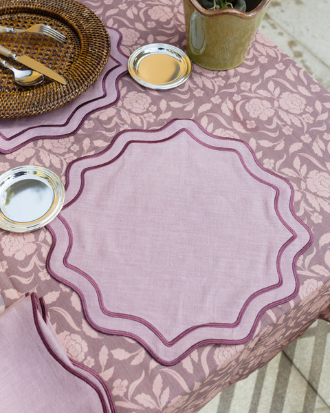 Placemat Bloom, Dusty Rose with Pink