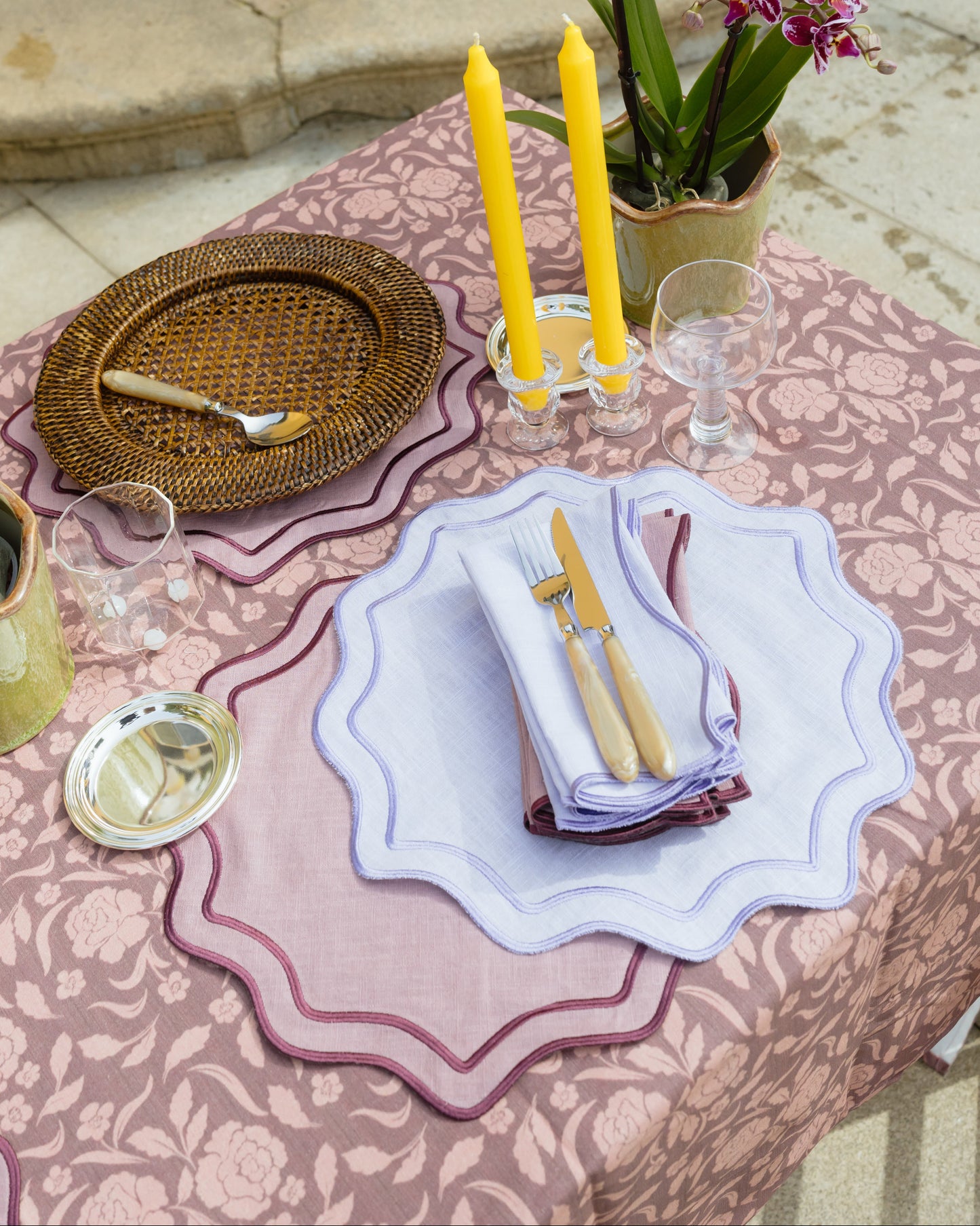 Bloom Placemat, Violet with Violet
