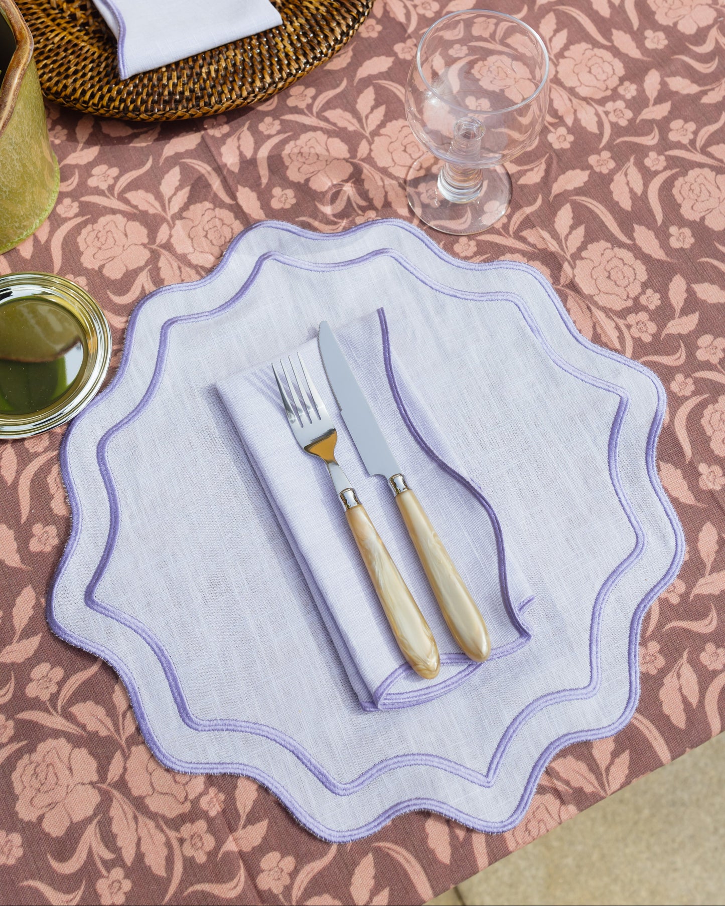 Bloom Placemat, Violet with Violet
