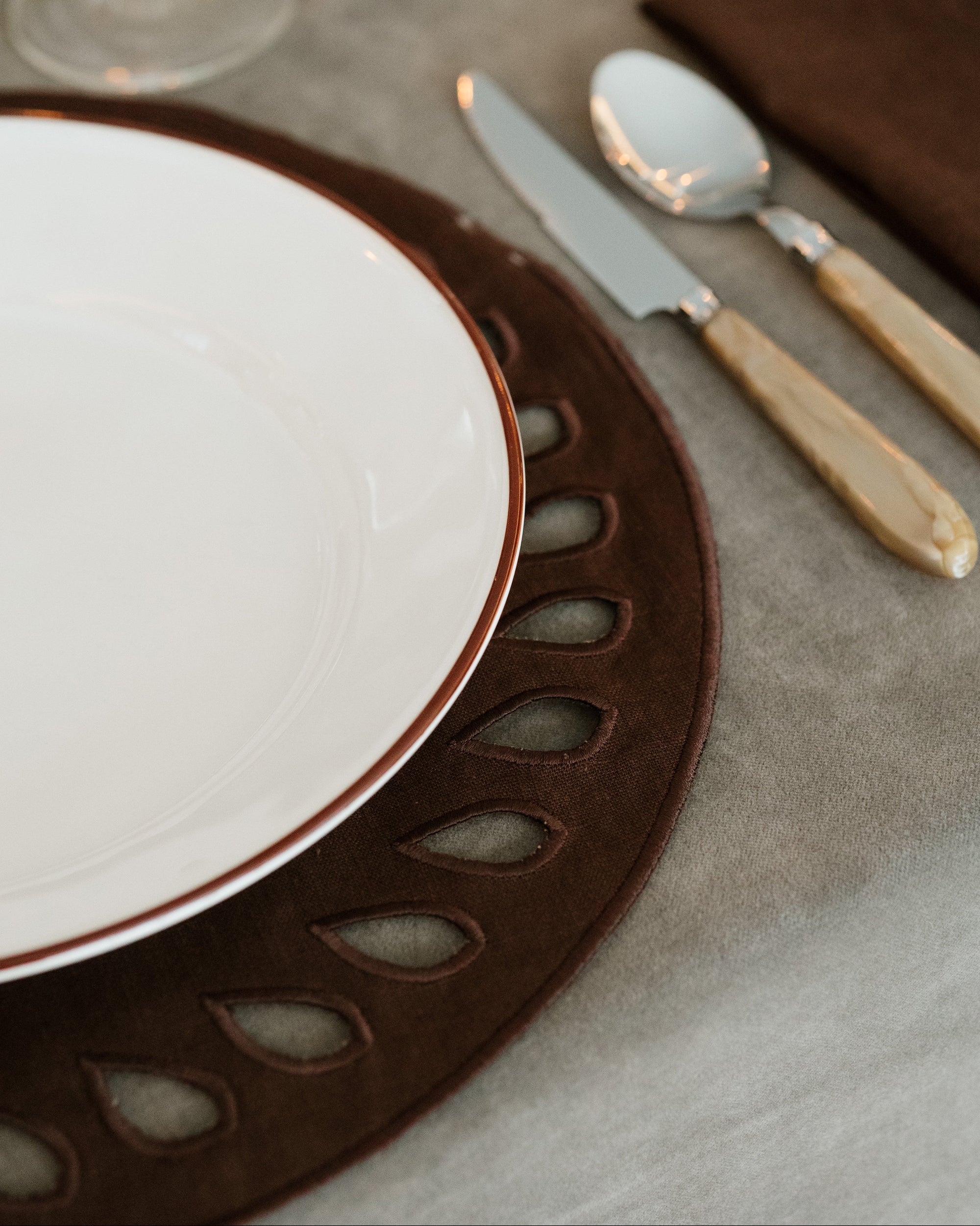 Placemat Viseu, Brown with Brown