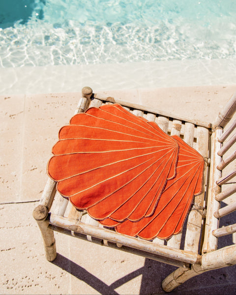 Placemat Concha, Terracotta with Terracotta