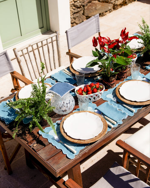 Placemat Ondulado, Blue with Blue