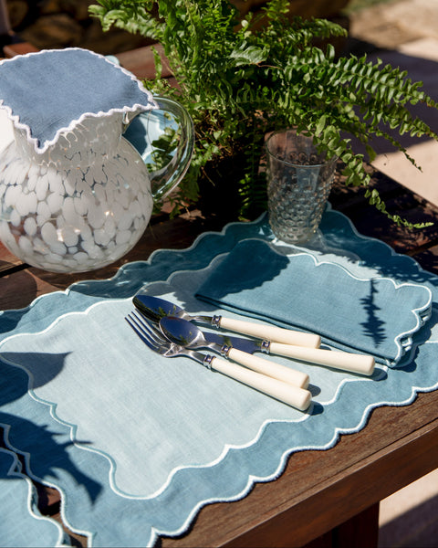 Placemat Ondulado, Blue with Blue