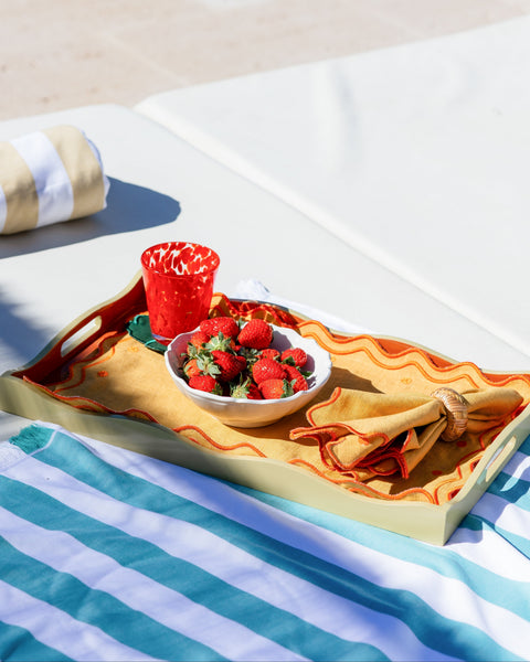 Placemat Óbidos, Yellow with Terracotta