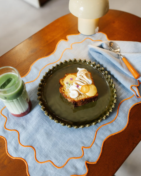 Placemat Sintra, Blue with Orange