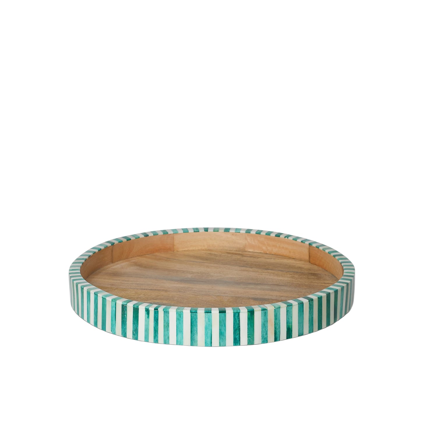 Lazy Susan | Green & White | Striped