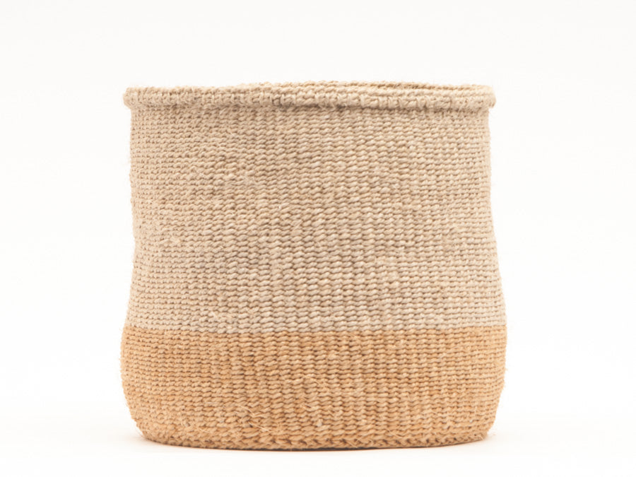 MBILI: Two Tone Woven Storage Basket