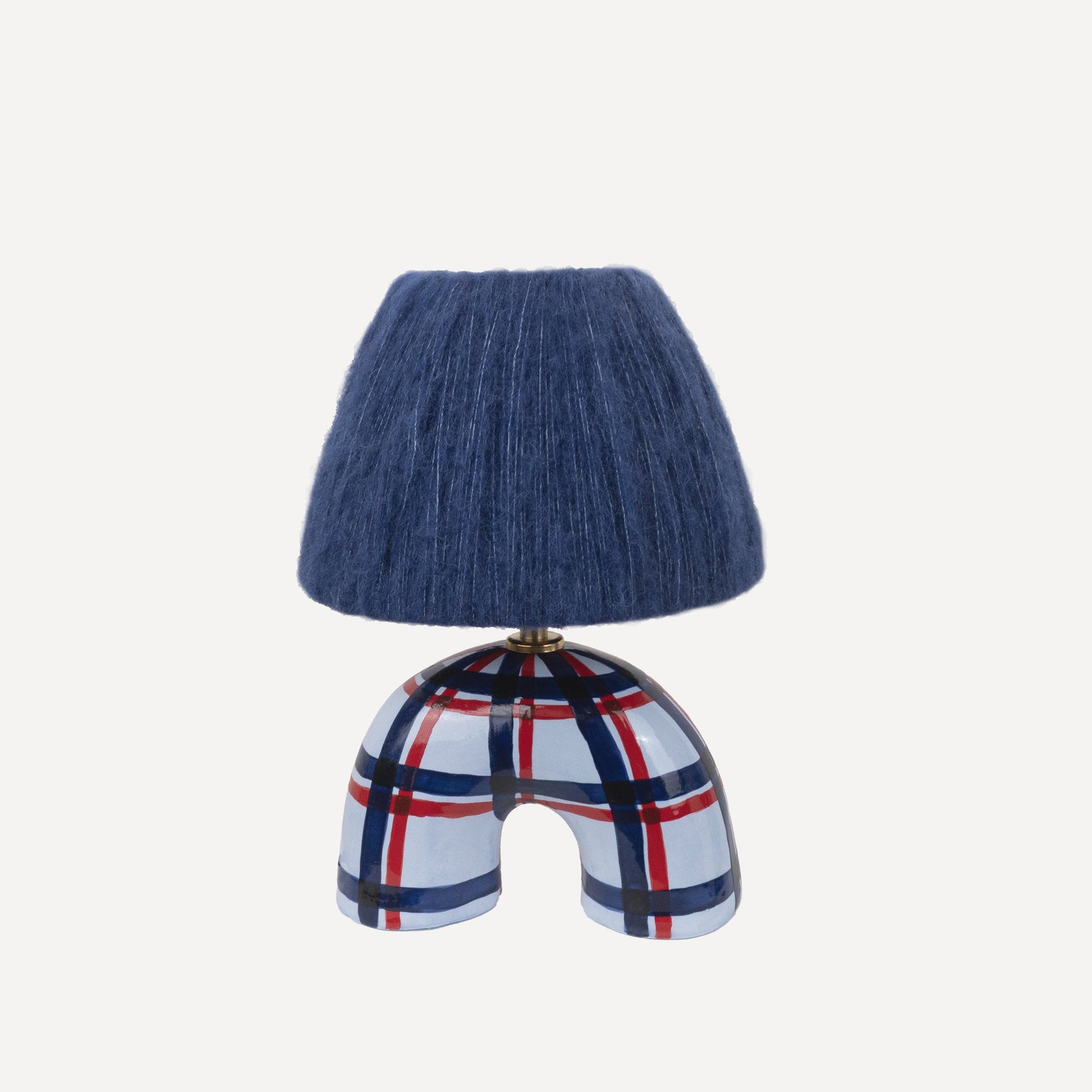 'Me' Table Lamp - Blue Gingham