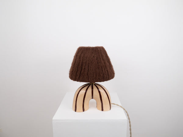 'Me' Table Lamp - Brown Stripes