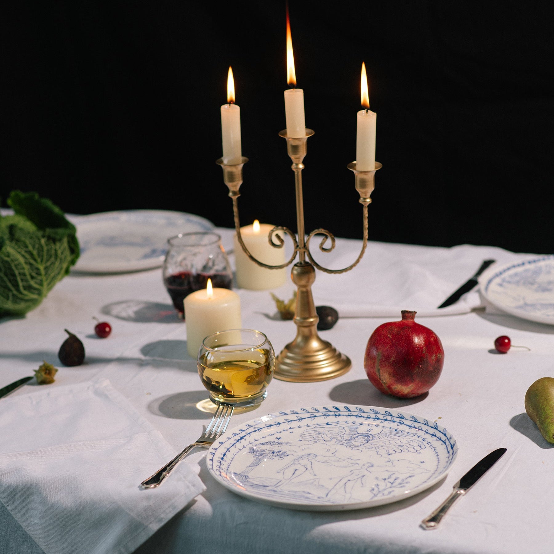 The Lovers Tarot Dinner Plate | Maison Flâneur