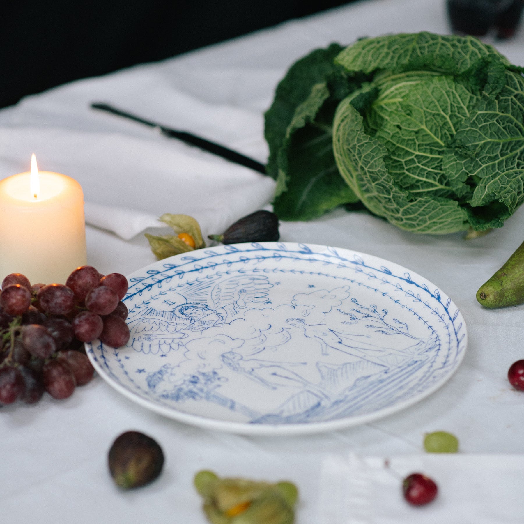 The Lovers Tarot Dinner Plate | Maison Flâneur