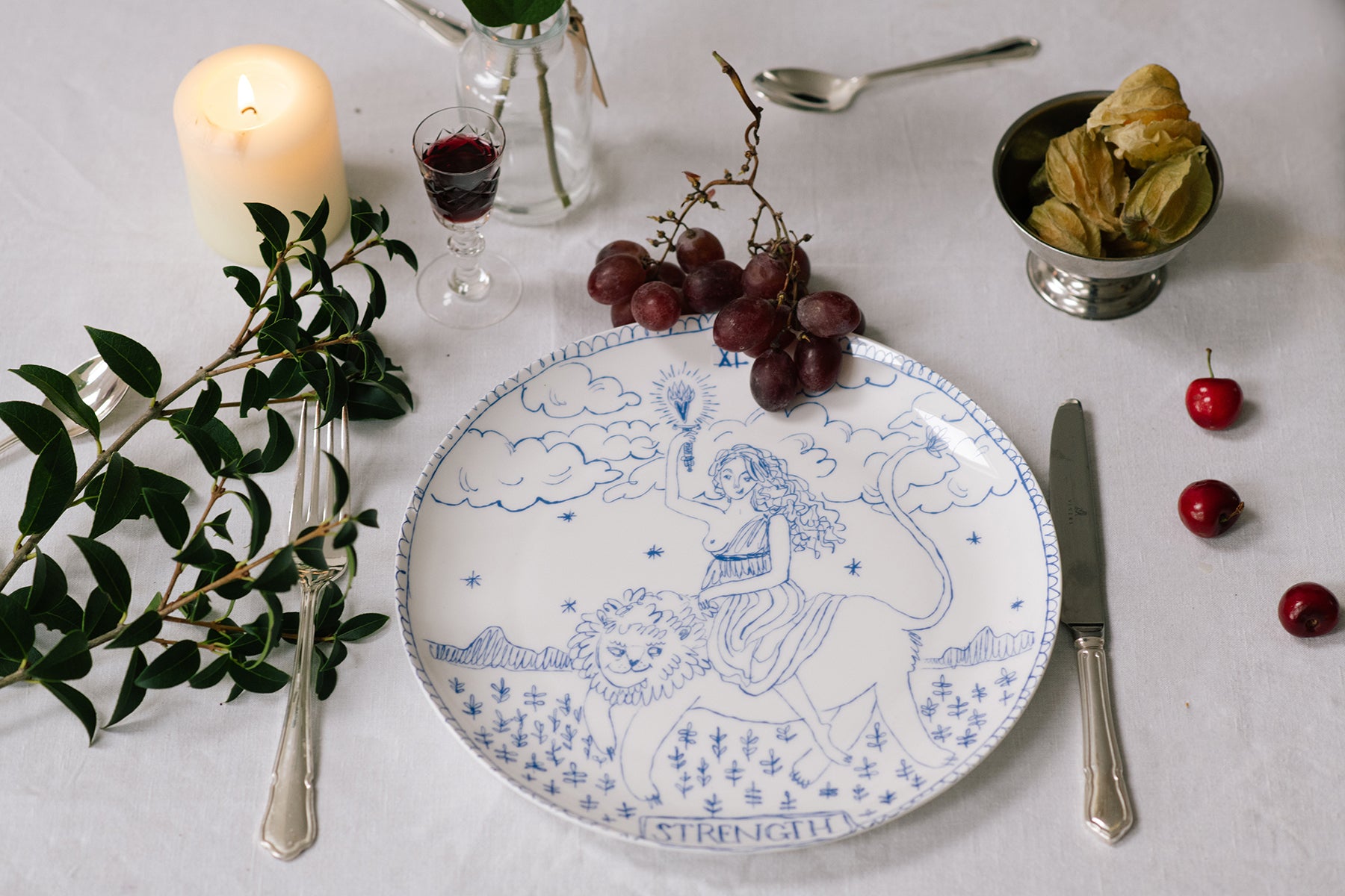 The Strength Tarot Dinner Plate