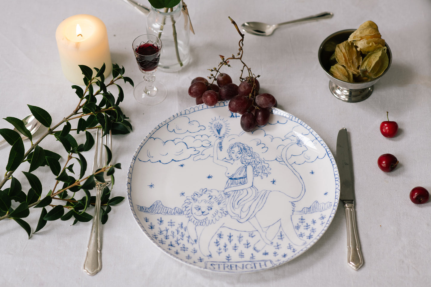 The Strength Tarot Dinner Plate